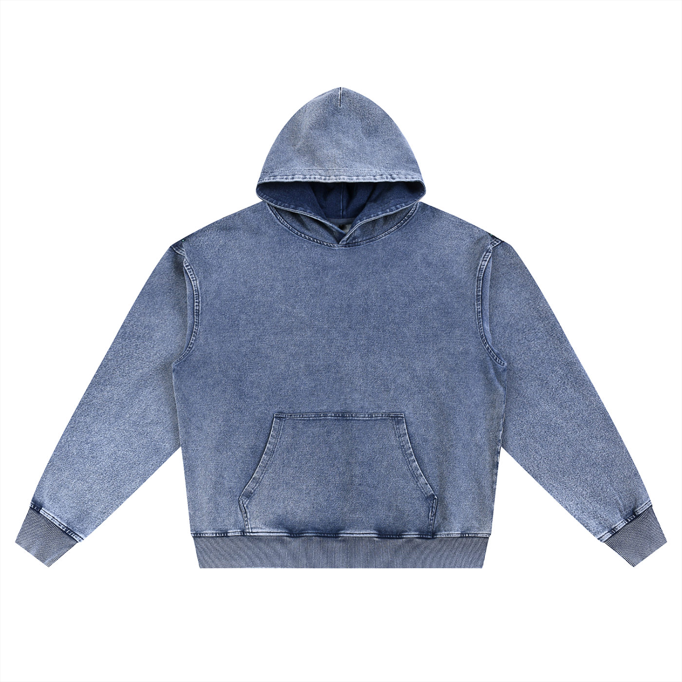 Snow Wash BRÜTAL Oversized Hoodie – Light Blue