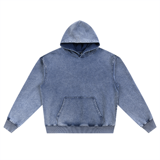 Snow Wash BRÜTAL Oversized Hoodie – Light Blue
