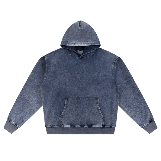 Snow Wash BRÜTAL Oversized Hoodie – Royal Blue